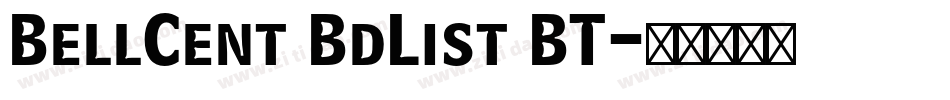 BellCent BdList BT字体转换
